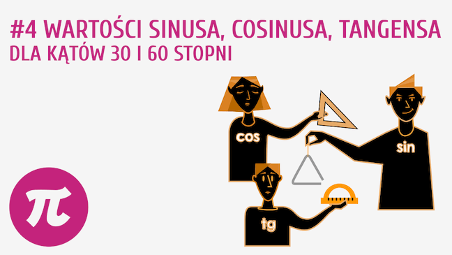 Wartości sinusa, cosinusa, tangensa dla kątów 30 i 60 stopni