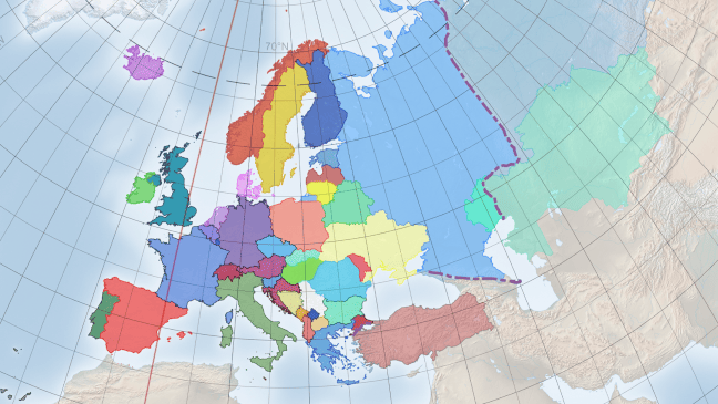 Mapa Europy bez nazw