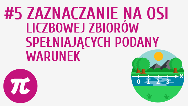 Zaznaczanie na osi liczbowej zbiorów spełniających podany warunek